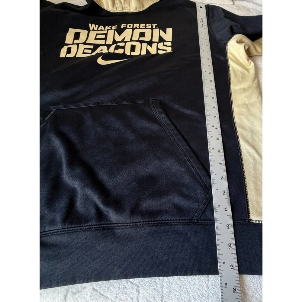 Nike Wake Forest Demon Deacons Therma-FIT Hoodie XL Black Gold NCAA